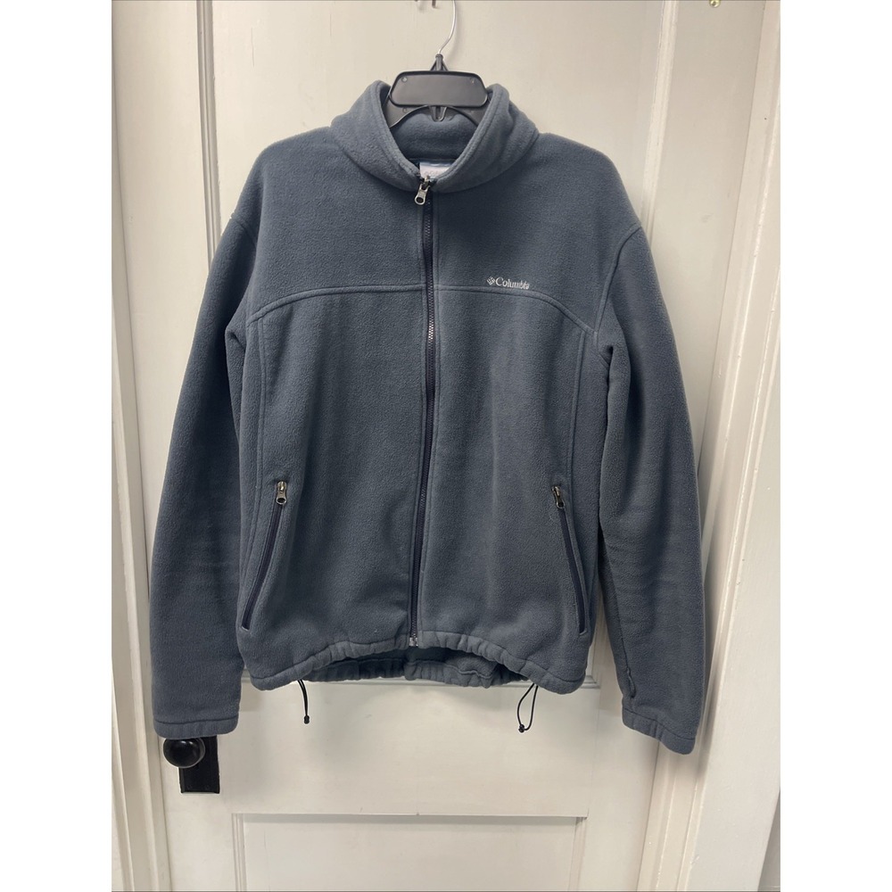 Columbia Cross Terra Men's Fleece Gray Full- Zip Jacket Zip Pockets Size XL
